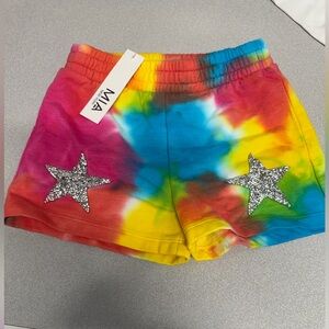 MIA Kids Tie-Dye Shorts with Silver Stars